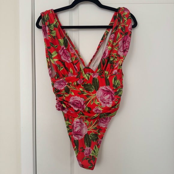 Zara Floral Bodysuit - Orange and Pink - Picture 4 of 6